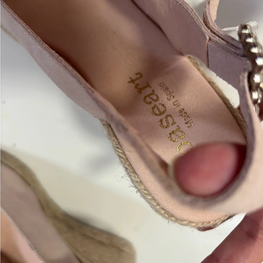 Paseart suede espadrille Wedge Sandals‎